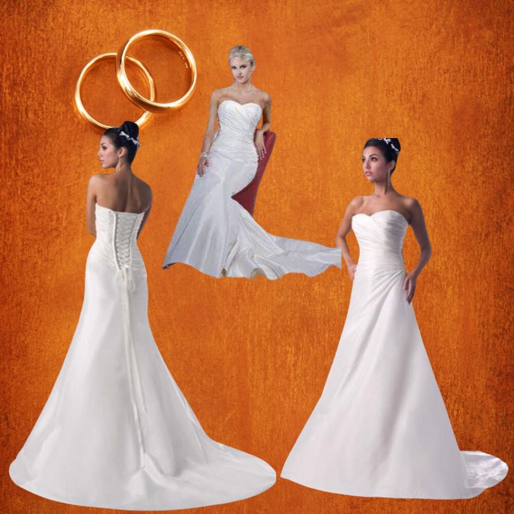 Davinci Wedding gown dress Style 8251 size 10 white taffeta new with tags